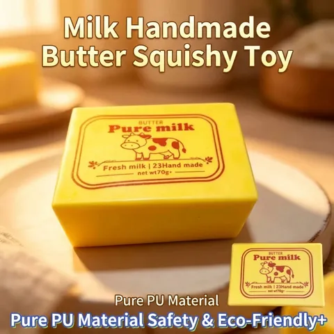 Realistic Butter Stick Squishy Toy Slow Rising Squeeze Stress Relief Toy PU Foam Simulation Food Sensory Fidget Toy For Kids Adults Office Gift