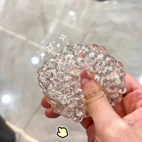 Δημιουργικό Πολύχρωμο Παιχνίδι Squishy Μπάλα με Πέρλες Νερού Διαφανές Μαλακό Καουτσούκ για Ανακούφιση από το Στρες