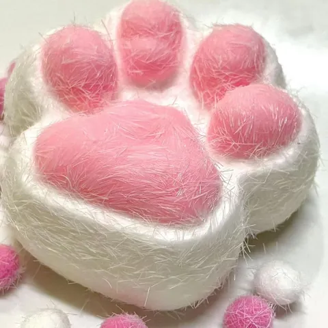 Cute Cat Paw Squishy Toy TPR Stress Relief Squeeze Toy Slow Rebound Soft Cat Claw Sensory Fidget Toy For Adults Kids