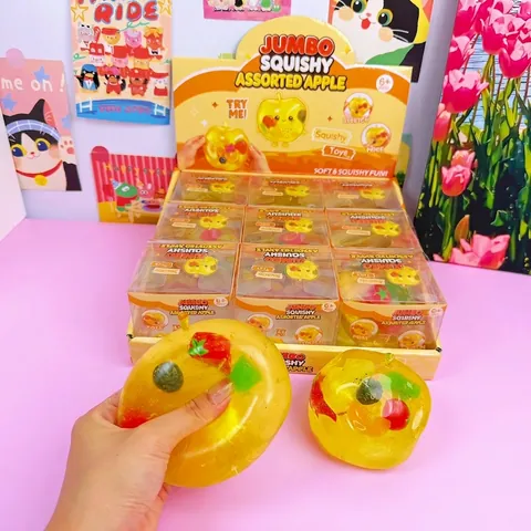 Jumbo Squishy Simulazione Frutta Mela Giocattolo Antistress Sensazione Cremosa Squeeze Nice Cube Ghiaccio Squishy Giocattoli per Bambini Adulti Regalo