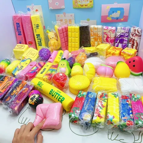 Slow Rising Squishy Speelgoed Stressverlichting Sensorisch PU Schuim Brood Fruit Simulatie Boter Voedsel Speelgoed Voor Kinderen Volwassenen Kantoor Decor