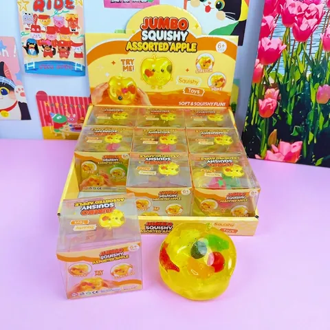 Jumbo Squishy Simulazione Frutta Mela Giocattolo Antistress Sensazione Cremosa Squeeze Nice Cube Ghiaccio Squishy Giocattoli per Bambini Adulti Regalo