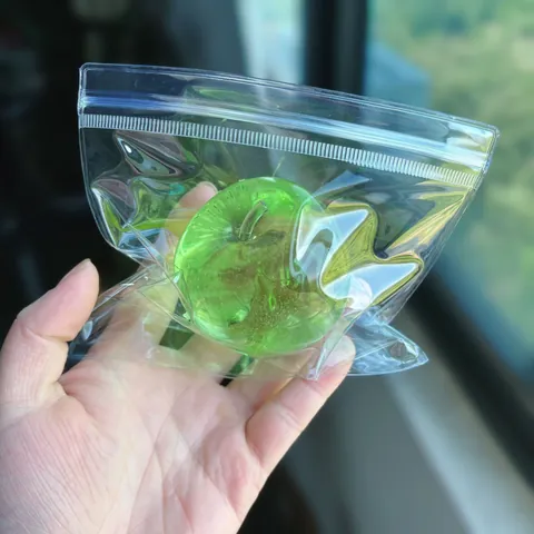 Apple Shaped Maltose Squishy Stress Relief Toy TPR Translucent Slow Rebound Fruity Squeeze Toy For Adults Kids Decompression Gift