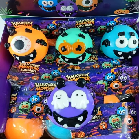 Halloween Cute Monster Squishy Toy TPR Slow Rising Stress Relief Squeeze Vent Ball For Kids Adults Party Favors