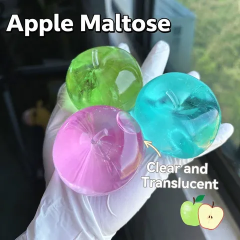 Apple Shaped Maltose Squishy Stress Relief Toy TPR Translucent Slow Rebound Fruity Squeeze Toy For Adults Kids Decompression Gift