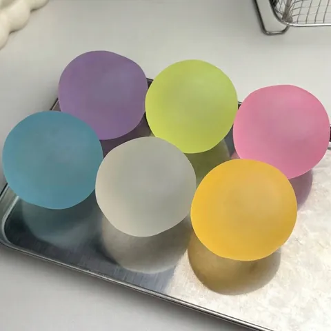 Palla Squishy Modellabile Smerigliata Giocattolo Antistress Con Olio di Cocco Traslucido Giocattolo Sensoriale di Decompressione per Ufficio Casa