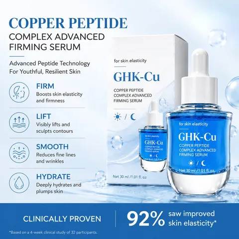 Copper Peptide GHK-Cu Complex Advanced Firming Face Serum Anti Aging Lifting Moisturizing Essence Daily Skincare
