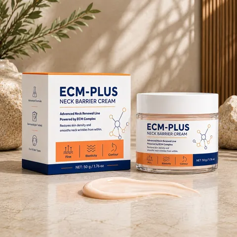 ECM-PLUS Neck Barrier Repair Cream Firming Elasticity Contour Restore Neck Wrinkle Treatment Skin Barrier Moisturizing Cream