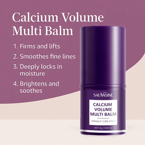 Sauvasine Calcium Multi Balm Stick Anti Wrinkle Moisturizing Face Serum Collagen Elastin Firming Brightening Skin Care Balm