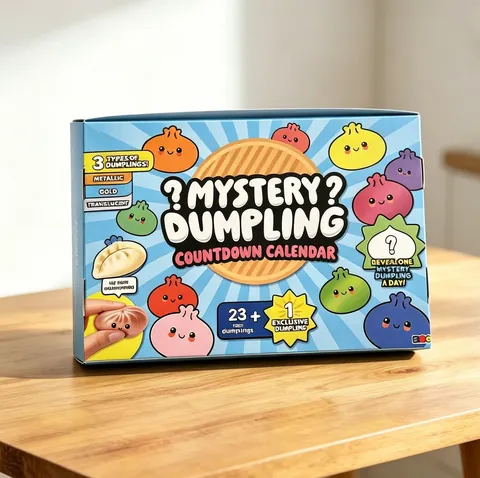 Mystery Dumpling Countdown Calendar Fidget Squishy Box 24 Days Stress Relief Squeeze Toys For Kids Adults Gift Soft Rubber Baozi Toys