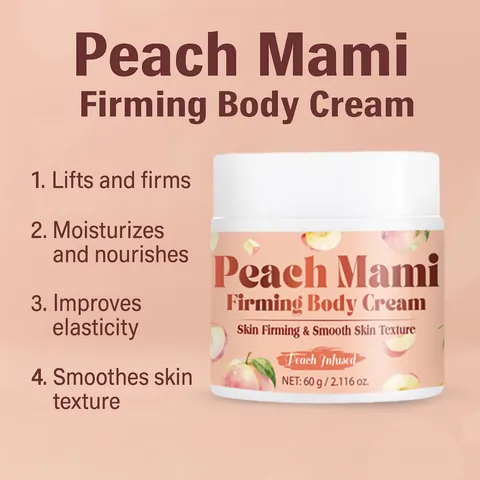Peach Mami Firming Body Cream Peach Infused Lifting Smoothing Deep Hydrating Body Lotion For Sensitive Skin Skin Care