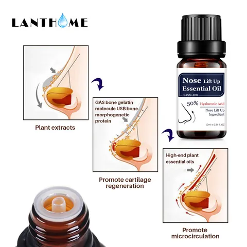 Lanthome Nose Lift Up Essential Oil Hyaluronic Acid Camellia Seed Jojoba Oil Nose Shaper Shaping Essence Facial Skin Care Professional