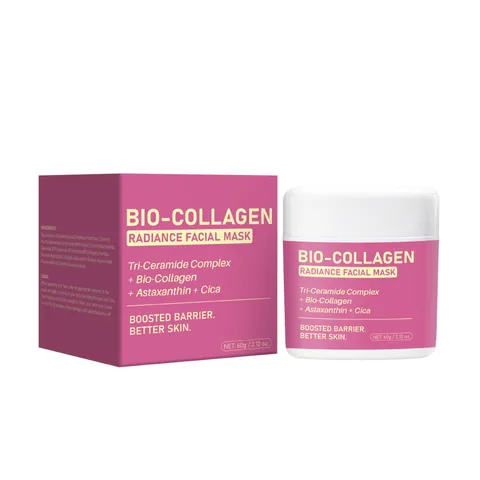 Masque Bio-Collagène Éclat Céramide Astaxanthine Cica Réparateur de Barrière Nourrissant Masque Visage Soin Quotidien