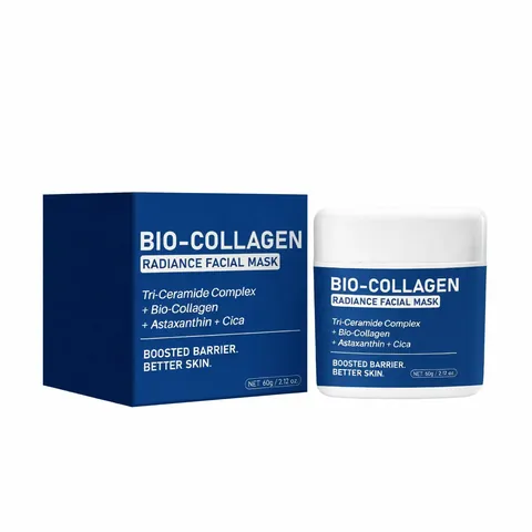 Bio-Collagène Radiance Masque Pelliculable Hydratant Et Nourrissant Pour Renforcer La Barrière Cutanée Avec Centella Et Astaxanthine