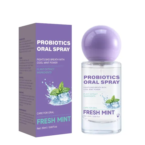 Spray Bucal Probiótico Menta Fresca Refrescante De Aliento Spray Portátil Para Higiene Adultos Uso Diario