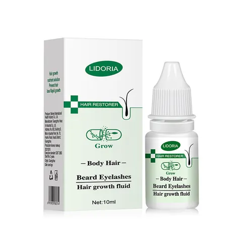 LIDORIA Hair Growth Fluid Essential Oil Anti Hair Loss Treatment For Damaged Hair Ginger Extract Beard Eyelashes Body Hair