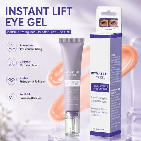 Instant Lift Eye Cream Gel Anti-Puffiness Tightening Eye Serum For Dark Circles Wrinkles Eye Bag Treatment For Women Skin Care