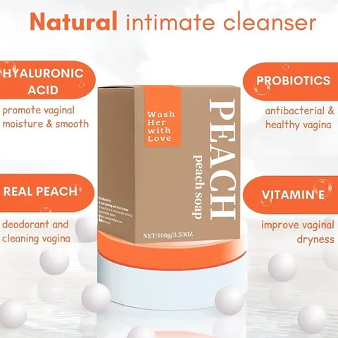 Φυσικό Χειροποίητο Σαπούνι Peach Yoni Bar Για Γυναίκες Ιδιωτική Φροντίδα Ενυδατικό Σαπούνι Καθαρισμού Με Προβιοτικά