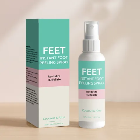 Coconut Aloe Instant Foot Peeling Spray Revitalize Exfoliate Moisturizing Skin Natural Foot Care Spray For Men Women