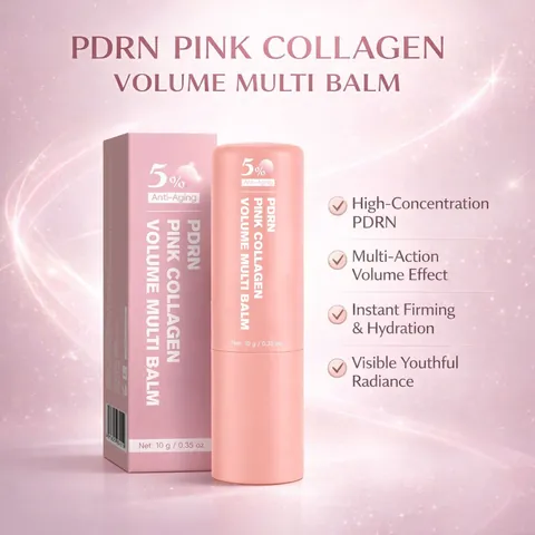 PDRN Pink Collagen Volume Multi Balm Anti-Aging Firming Hydrating Skin Stick For Face Lip Skincare Women Multi Purpose Balm