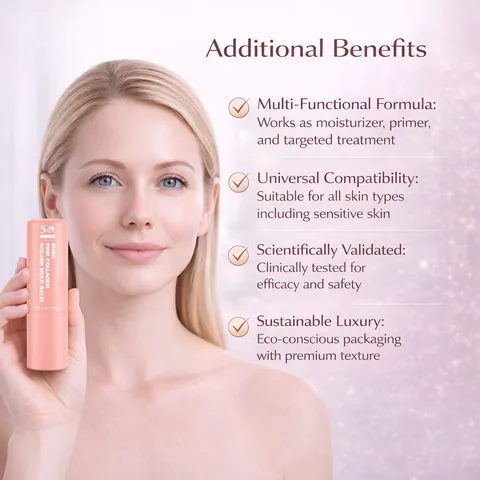PDRN Pink Collagen Volume Multi Balm Anti-Aging Firming Hydrating Skin Stick For Face Lip Skincare Women Multi Purpose Balm