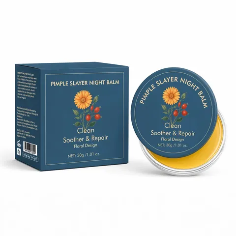 Night Repair Acne Treatment Balm Moisturizing Soothing Face Cream Botanical Pimple Night Balm For Spots Recovery Unisex
