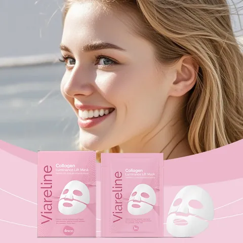 Viareline Masque Facial Liftant Hydratant au Collagène Pack Raffermissant Nourrissant Soin du Visage pour Tous Types de Peau