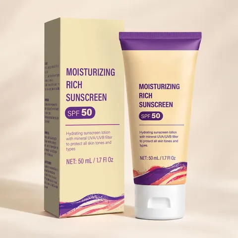 SPF 50 Crème Solaire Hydratante Pour Femmes Hommes Protection Minérale UVA UVB Large Spectre Peaux Sensibles Soin Visage Corps