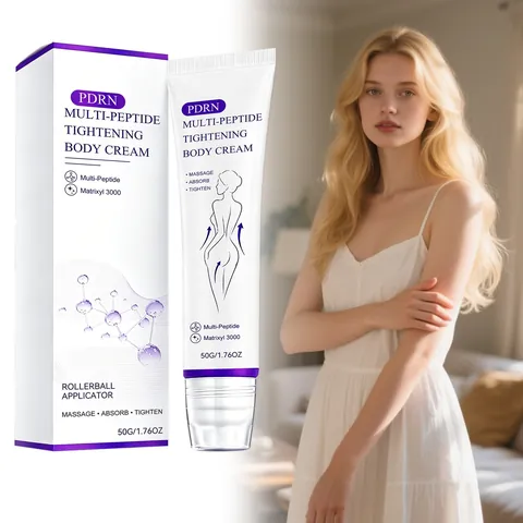 PDRN Multi-Peptide Tightening Body Cream with Rollerball Applicator For Firming and Hydrating Massage Skincare