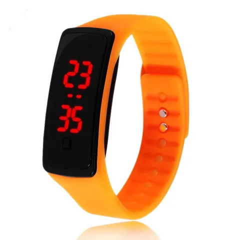 Reloj Electrónico Digital LED Moderno para Estudiantes Correa de Silicona Deportiva Esfera Cuadrada Luminosa para Niños y Jóvenes
