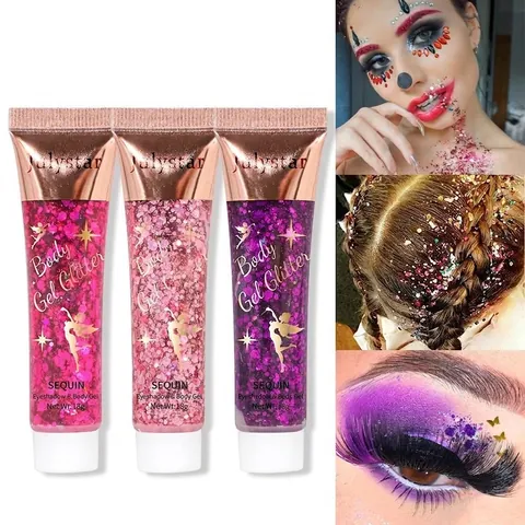 Mermaid Scale Gel Corpo Glitter Ombretto Liquido Paillettes Miste Cosmetico Per Viso Labbra Capelli Trucco Festa Colorato