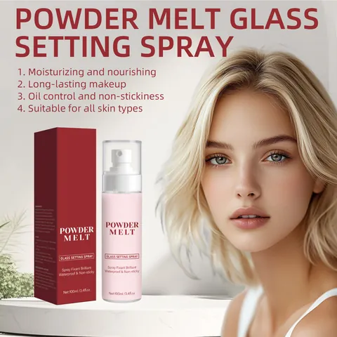 Powder Melt Glass Setting Spray Long Lasting Waterproof Oil Control Moisturizing Face Makeup Finish Spray For Women