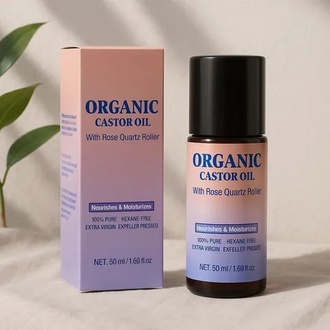 Aceite de Ricino Orgánico en Bola Prensado en Frío Sin Hexano Para Rostro Cuerpo Piel Seca Sensible Aceite Hidratante