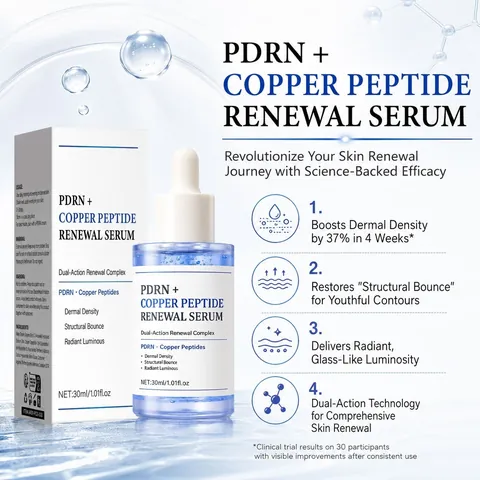 Fortgeschrittenes PDRN Kupferpeptid Gesichtsserum Straffende Hautreparatur Essenz Aufhellendes Anti-Aging Hautpflege Für Damen Herren