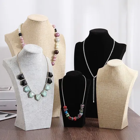 Sieraden Ketting Mannequin Buste Displaystandaard Portret Nekhouder Voor Hanger Armband Showcase Organisator Rekwisieten
