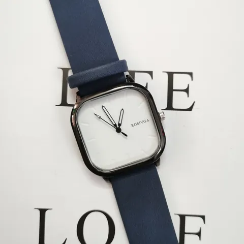 Minimalistische Quadratische Quarzuhr Für Herren Damen Koreanischer Stil Mode Freizeit Legierung Gehäuse Kunstleder Armband Einfache Analoge Armbanduhr Studenten Geschenk