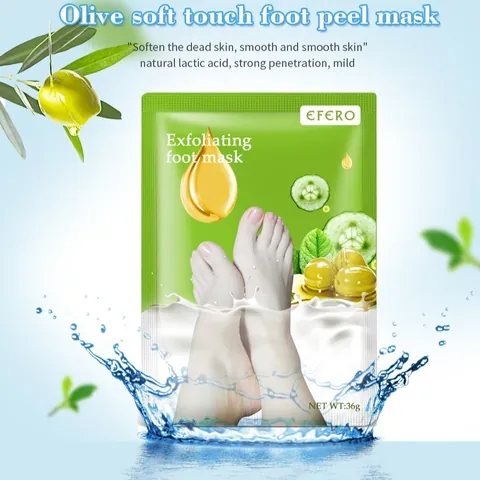 EFERO PUTIMI Exfoliating Foot Mask Removing Dead Skin Calluses Moisturizing Lavender Olive Aloe Essence Foot Peeling Mask