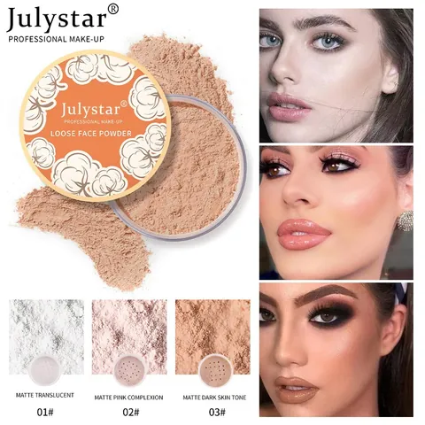 Matte Loose Face Powder Face Makeup Oil Control Waterproof Long Lasting Concealer Finishing Powder For Women Daily Makeup
