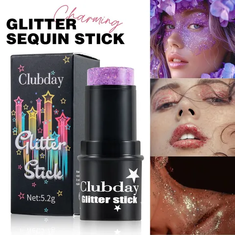Clubday Gesichts Und Körper Glitzerstift Holografischer Lidschattenstift Schimmer Make-Up Für Bühne Party Festival Damen