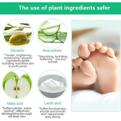 Exfoliating Foot Peel Mask Aloe Vera Rose Lavender Feet Mask For Dead Skin Calluses Moisturizing Peeling Foot Care Mask