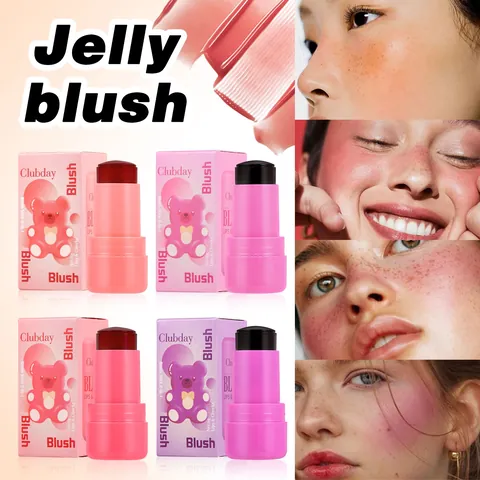 Multi Color Jelly Blush Stick Moisturizing Matte Lips And Cheeks Two-in-One Natural Long-Lasting Cooling Tint Stick