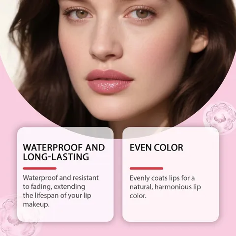 Natürliches Peel Off Lipgloss Wasserfest Langanhaltend Feuchtigkeitsspendendes Lippen Tattoo Tint Für Damen Makeup Zartrosa