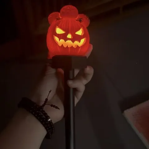 Halloween Pumpkin Solar Garden Stake Light Waterproof Resin Ornament Outdoor Yard Decor Crow Pirate Cat Ghost Design