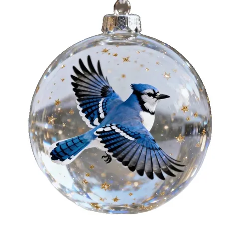 Natur Vögel Katze Kristall Glas Optik Kugel Hängeornament ABS Transparent Dekorative Kugel Für Weihnachten Feiertag Haus Deko