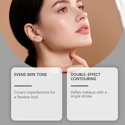 Blanc Cover Cream Foundation Stick Dark Skin Tone Tan Concealer Stick Portable Face Base Makeup For Flawless Natural Look