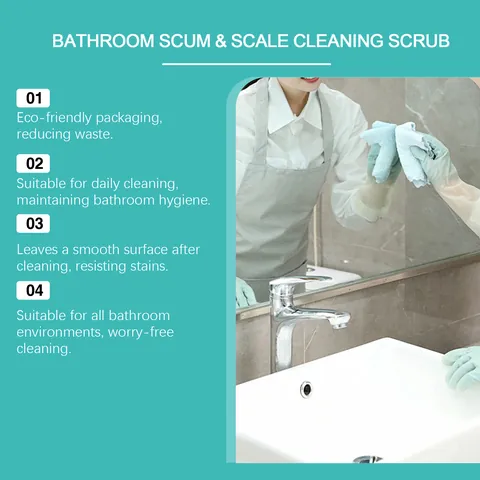 Καθαριστικό Scrub για Άλατα Μπάνιου Βαθύς Καθαρισμός Λεκέδων για Πλακάκια Νιπτήρα Μπανιέρα Τουαλέτα Οικιακό Καθαριστικό Κεραμικών