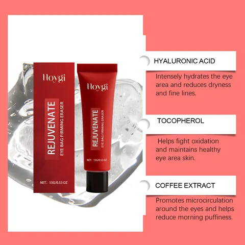 HOYGI Eye Bag Firming Eraser Rejuvenate Eye Gel Moisturizing Nourishing Mild Formula For Eye Wrinkles Fine Lines Dark Circles