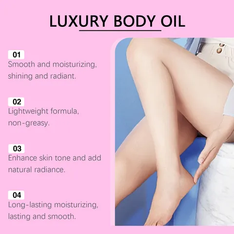 OceAura Rosiness Luxury Shimmer Λάδι Σώματος Ενυδατικό Λάμψης Pink Glitter Body Glow Essence για Πρόσωπο Σώμα Γυναικείο Πάρτι Μακιγιάζ
