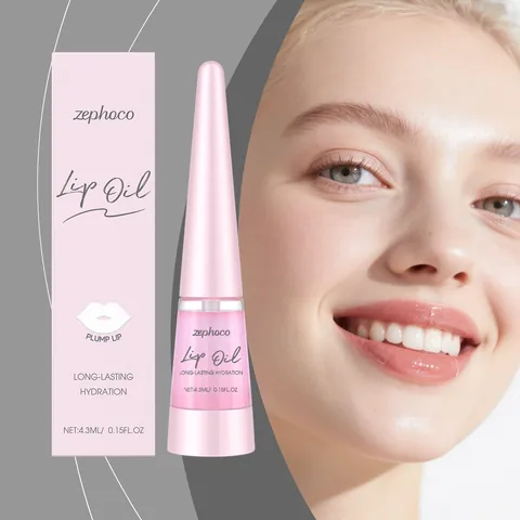 Zephoco Roze Voedende Lippenolie Hydraterende Plumping Lipgloss Met Hyaluronzuur Vitamine E Voor Zachte Lippen