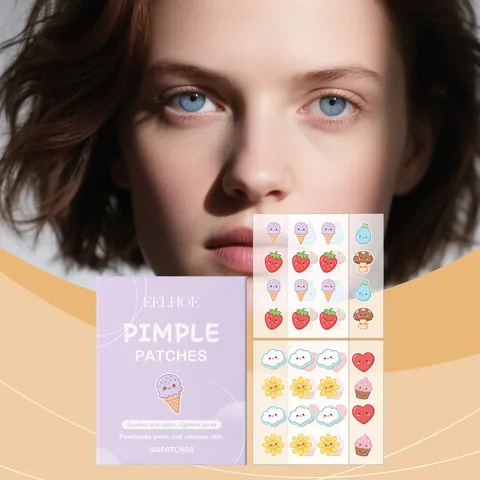 EELHOE Pegatinas de Tratamiento de Acné Hidrocoloide Cartoon para Rostro Impermeables Correctoras con Aceite de Árbol de Té Ácido Salicílico